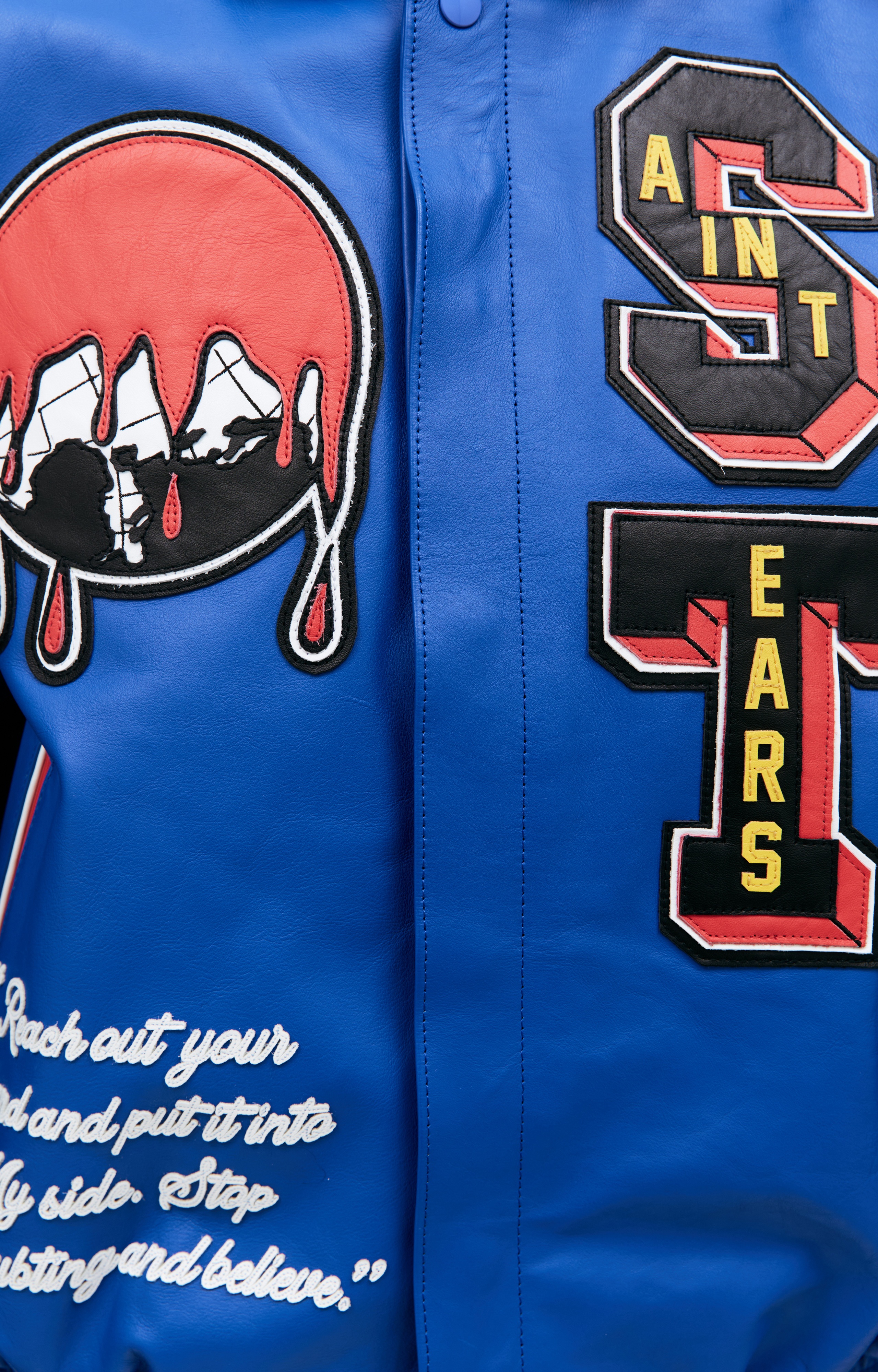 SAINT MICHAEL Х DENIM TEARS LEATHER JACKET - 6