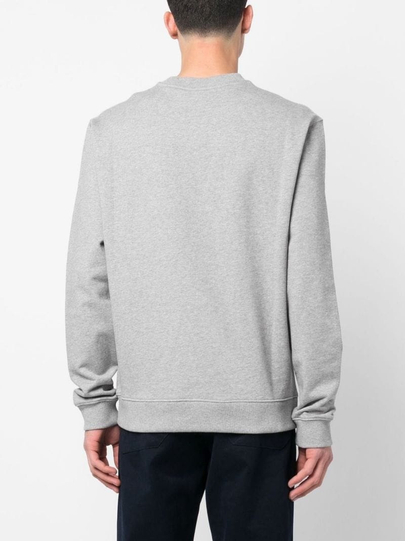 logo-patch organic cotton sweatshirt - 4