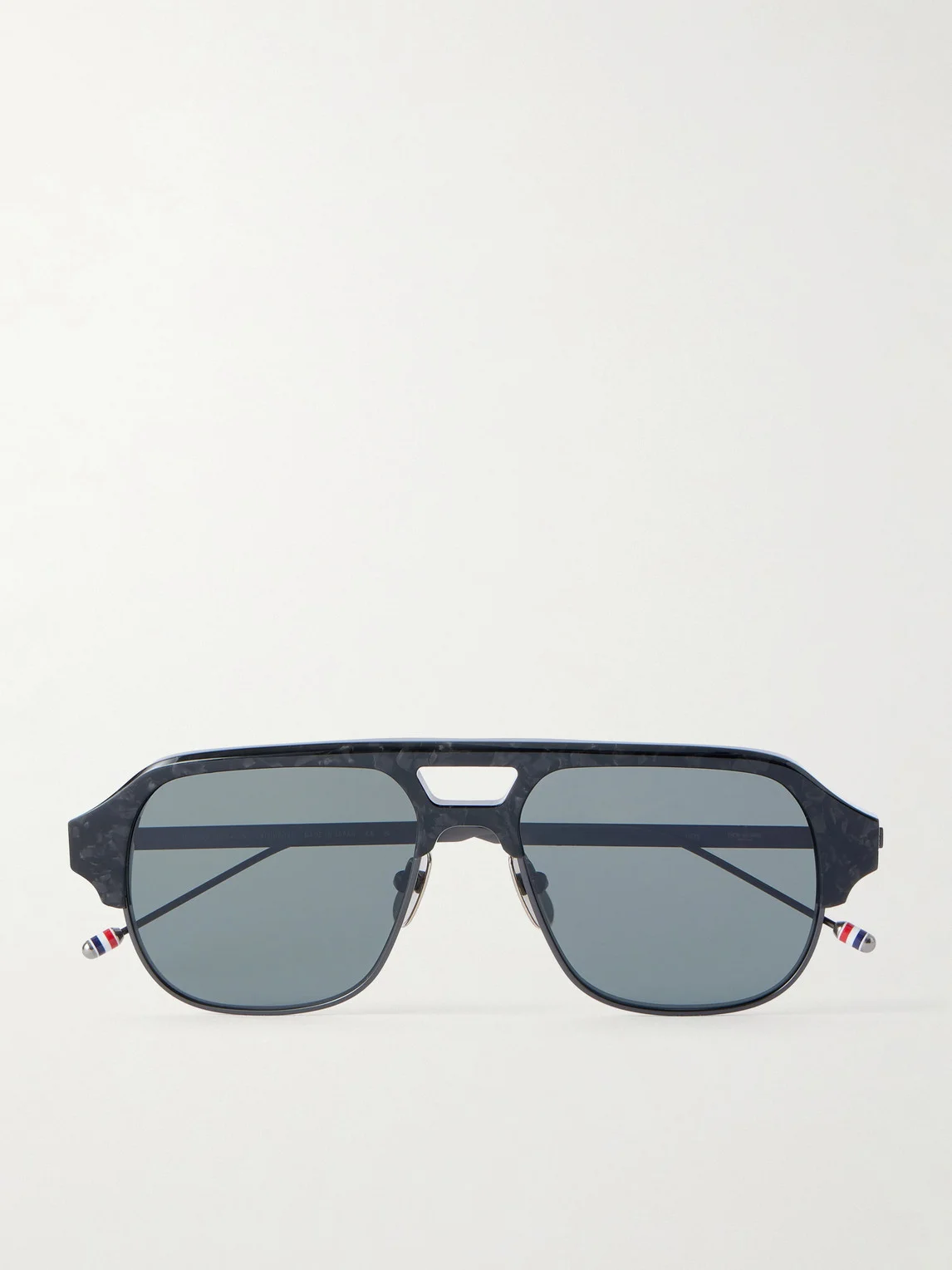 Aviator-Style Acetate and Titanium Sunglasses - 1