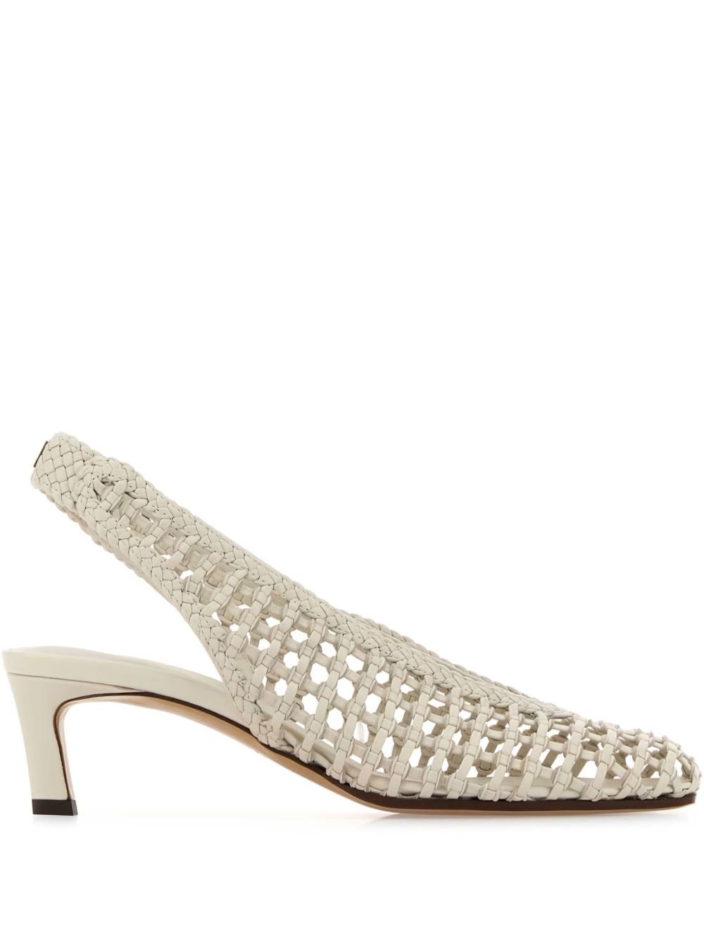 woven slingback heeled pumps - 1