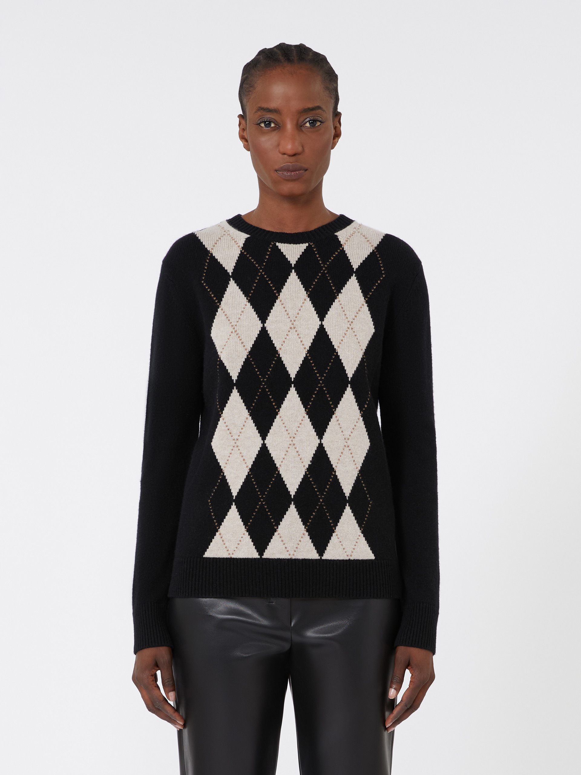 SOPRANO Argyle wool and cashmere sweater - 3