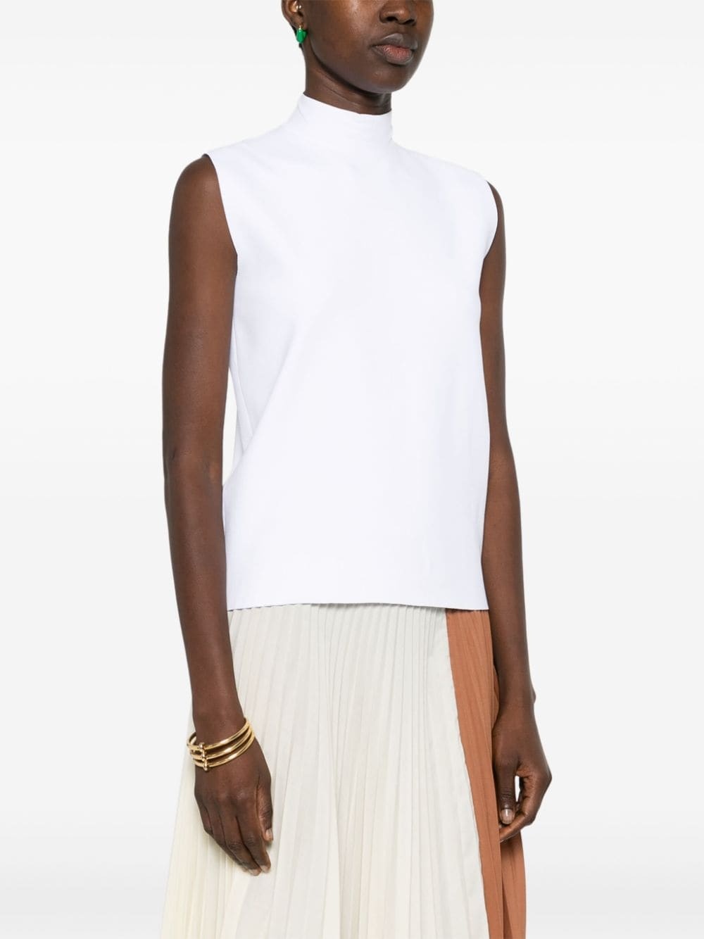 fine-knit mock-neck top - 3