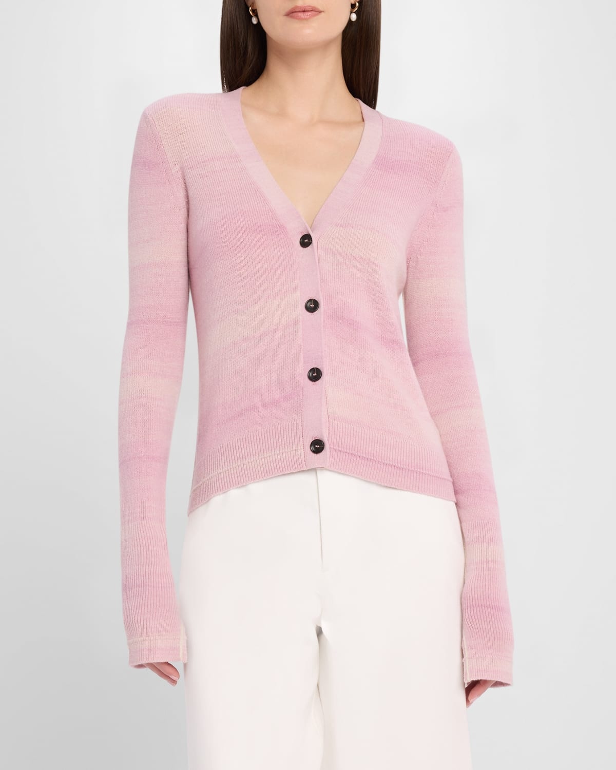 Featherweight Cashmere Slim V-Neck Cardigan - 4