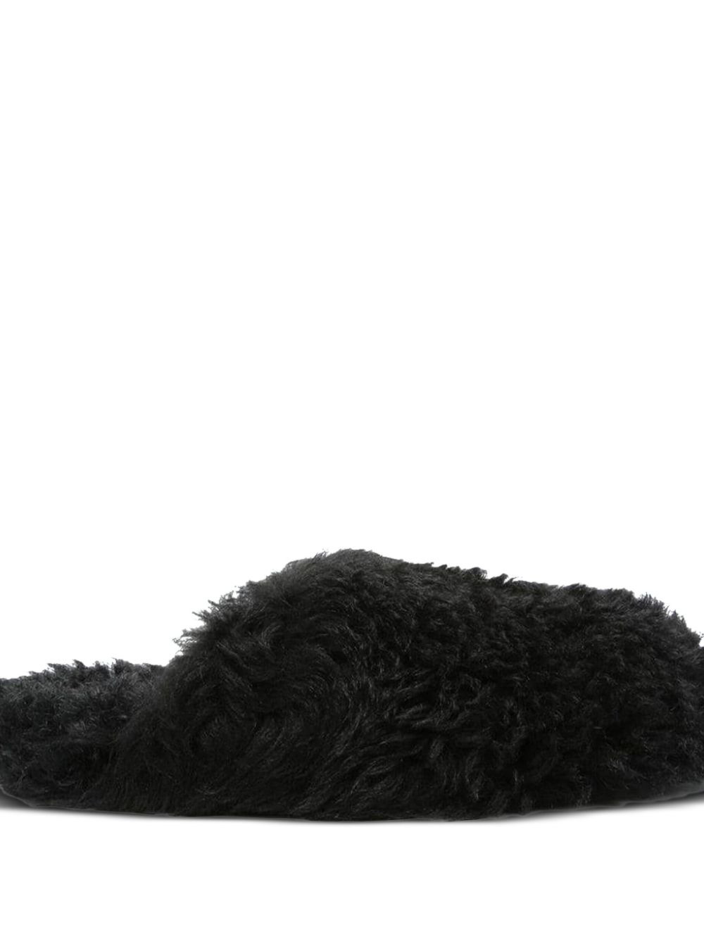 fluffy shearling slides - 2