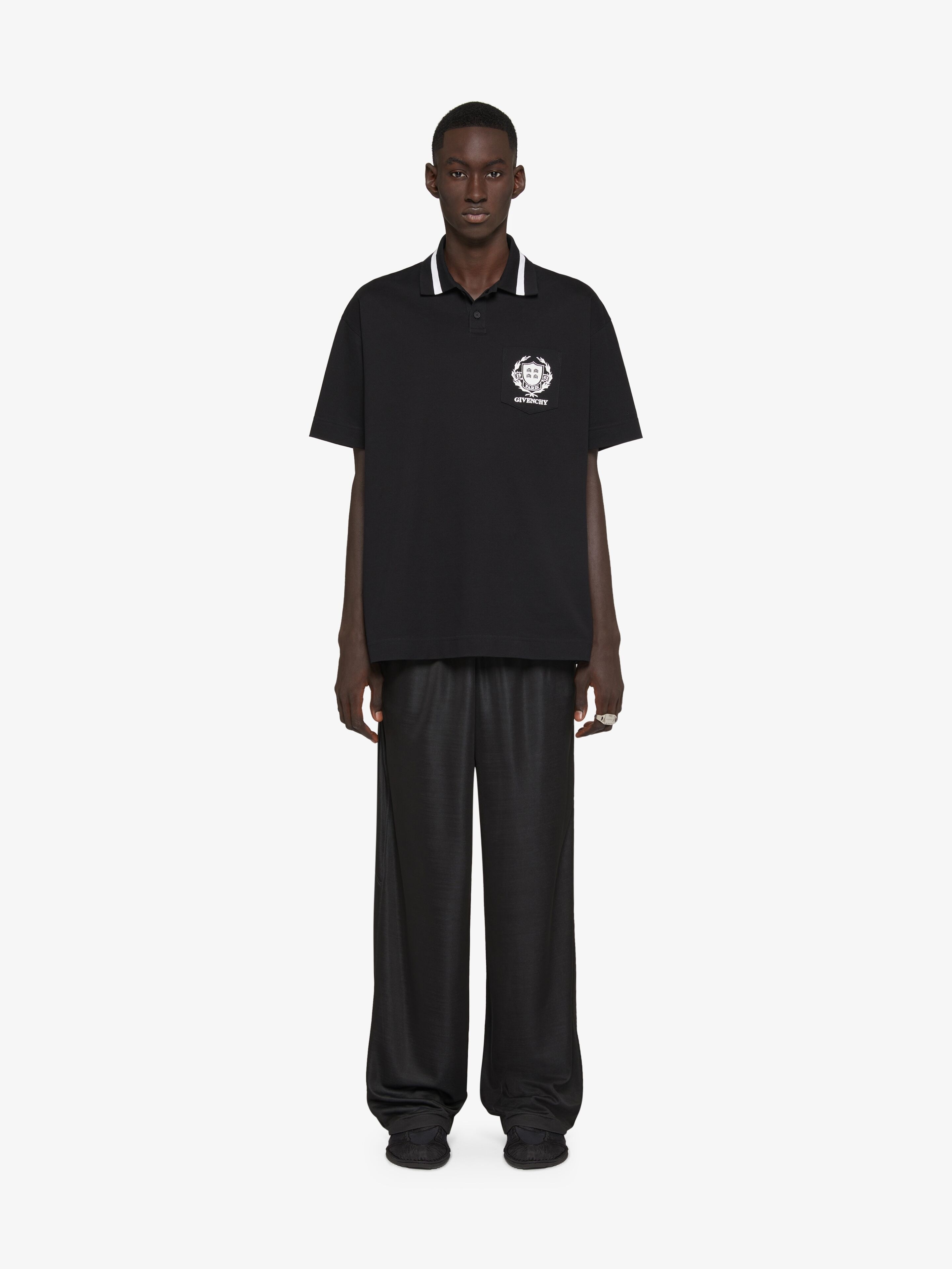 スタイルプレミアム　リッチブラック Givenchy GIVENCHY CREST POLO SHIRT IN COTTON | suitnegozi