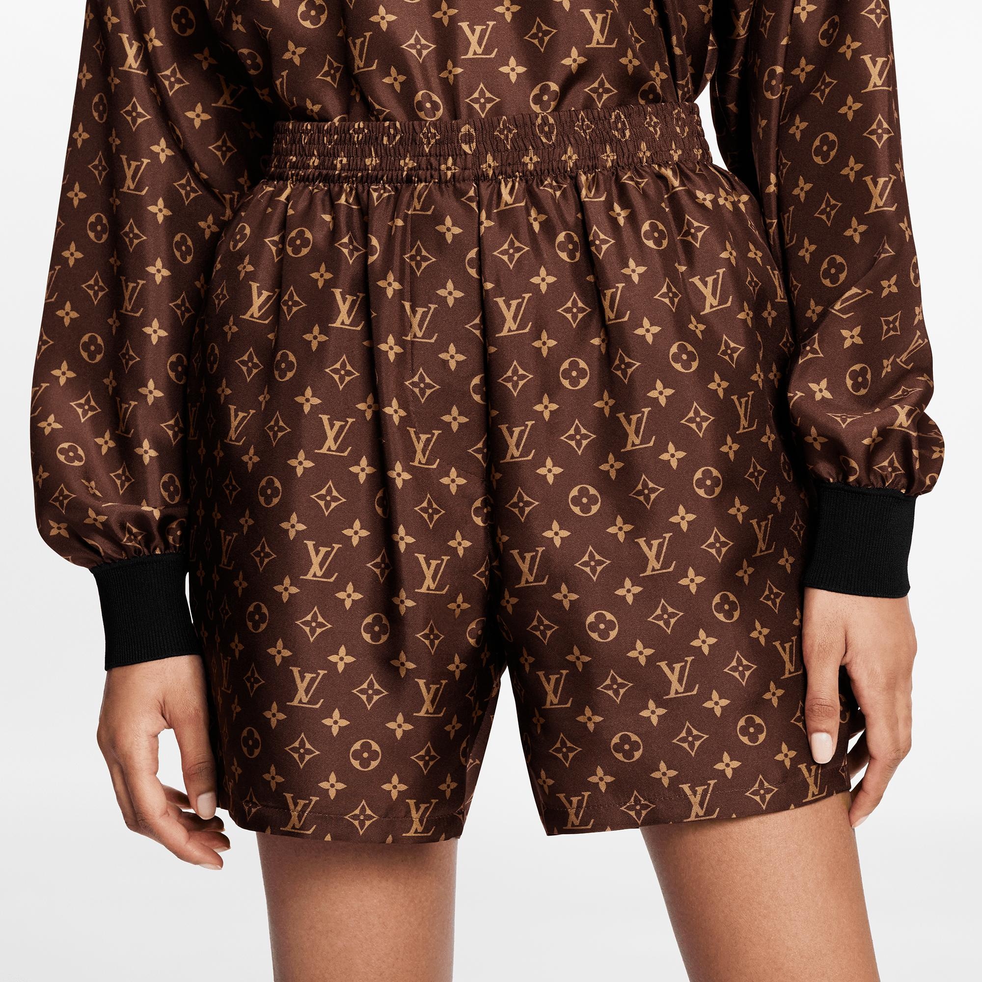 Silk Monogram Pajama Shorts - 3