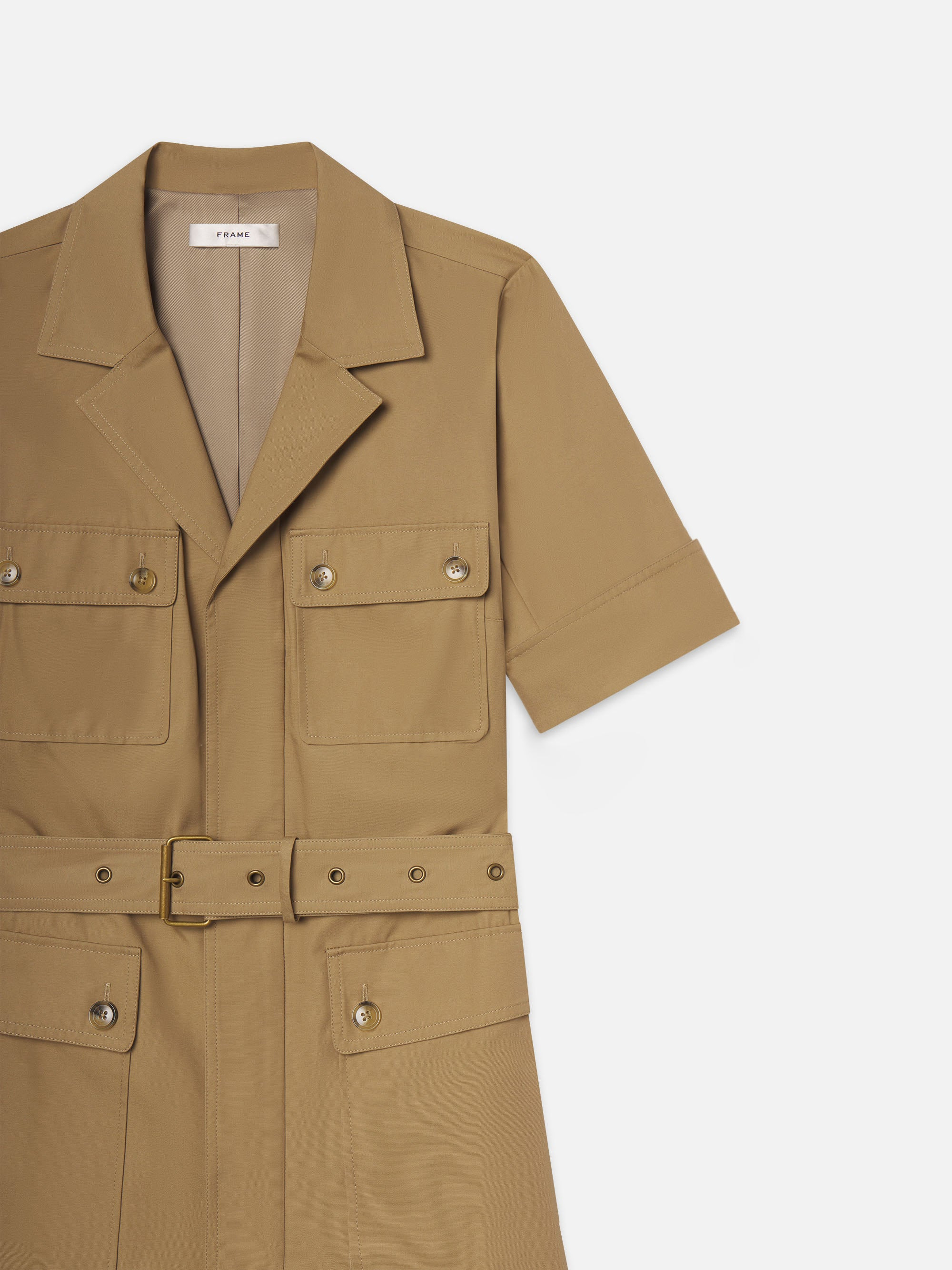 The Utility Dress in Khaki Tan - 3