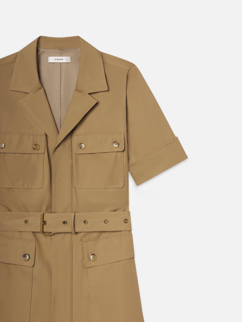 The Utility Dress in Khaki Tan 3