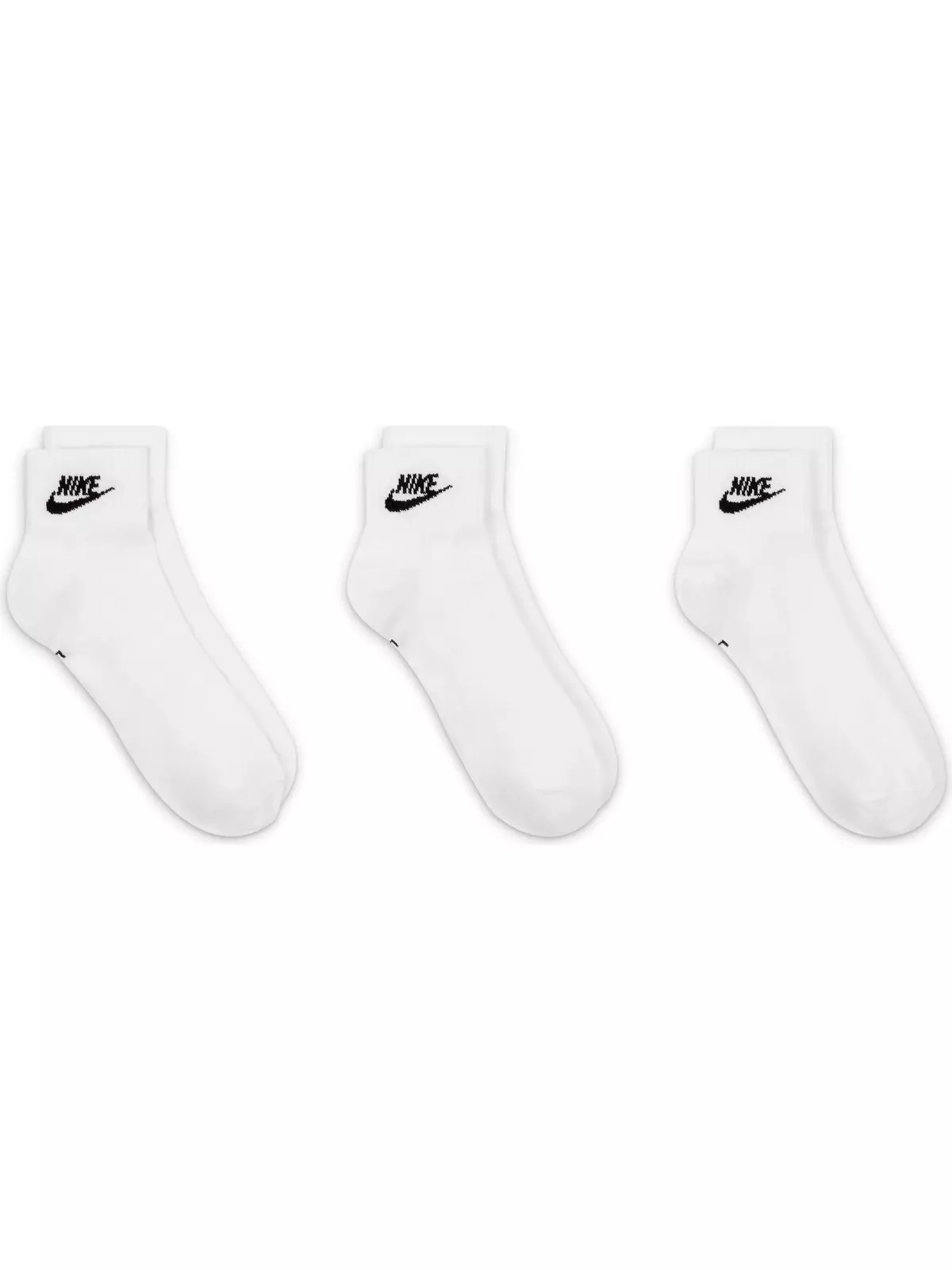 Everyday Essential Ankle Socks (3 Pairs)-White - 3