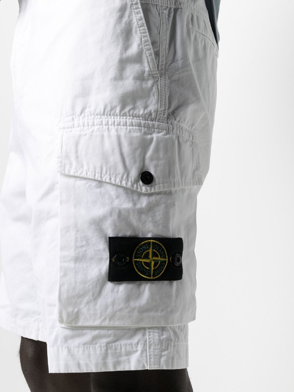 logo patch chino shorts - 5