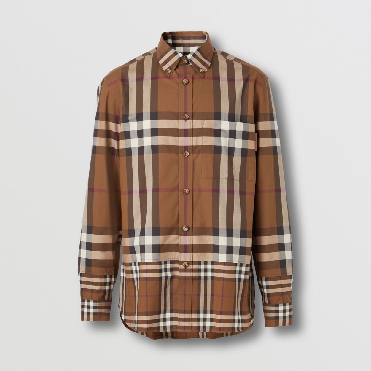 Contrast Check Cotton Shirt - 1