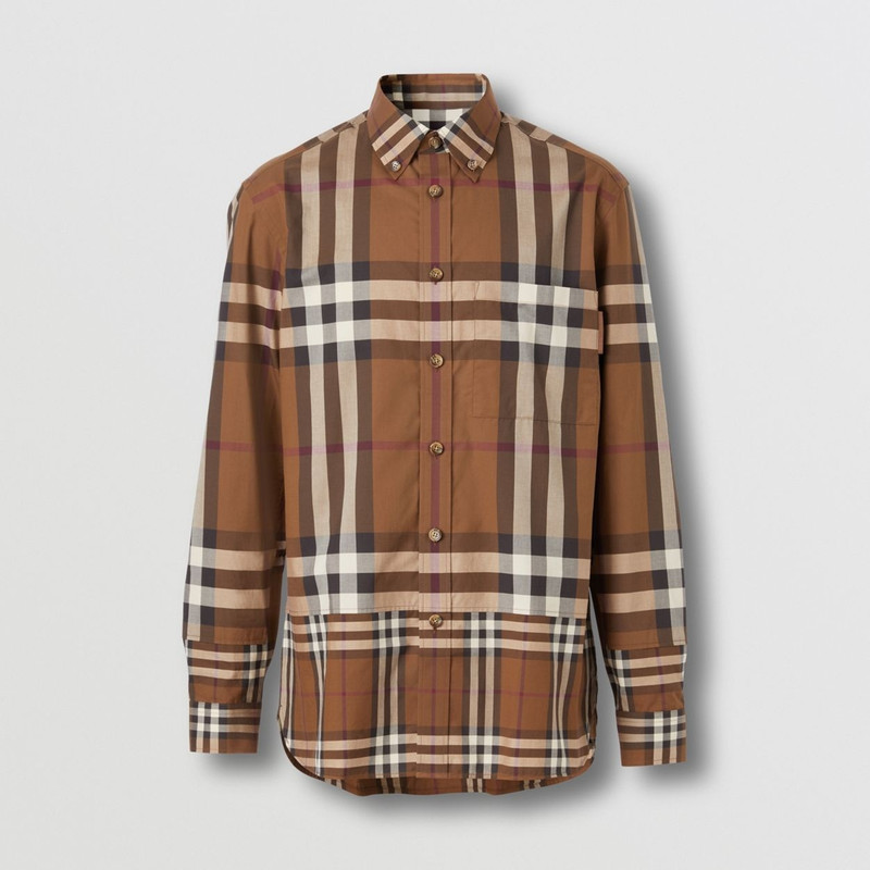 Contrast Check Cotton Shirt 1