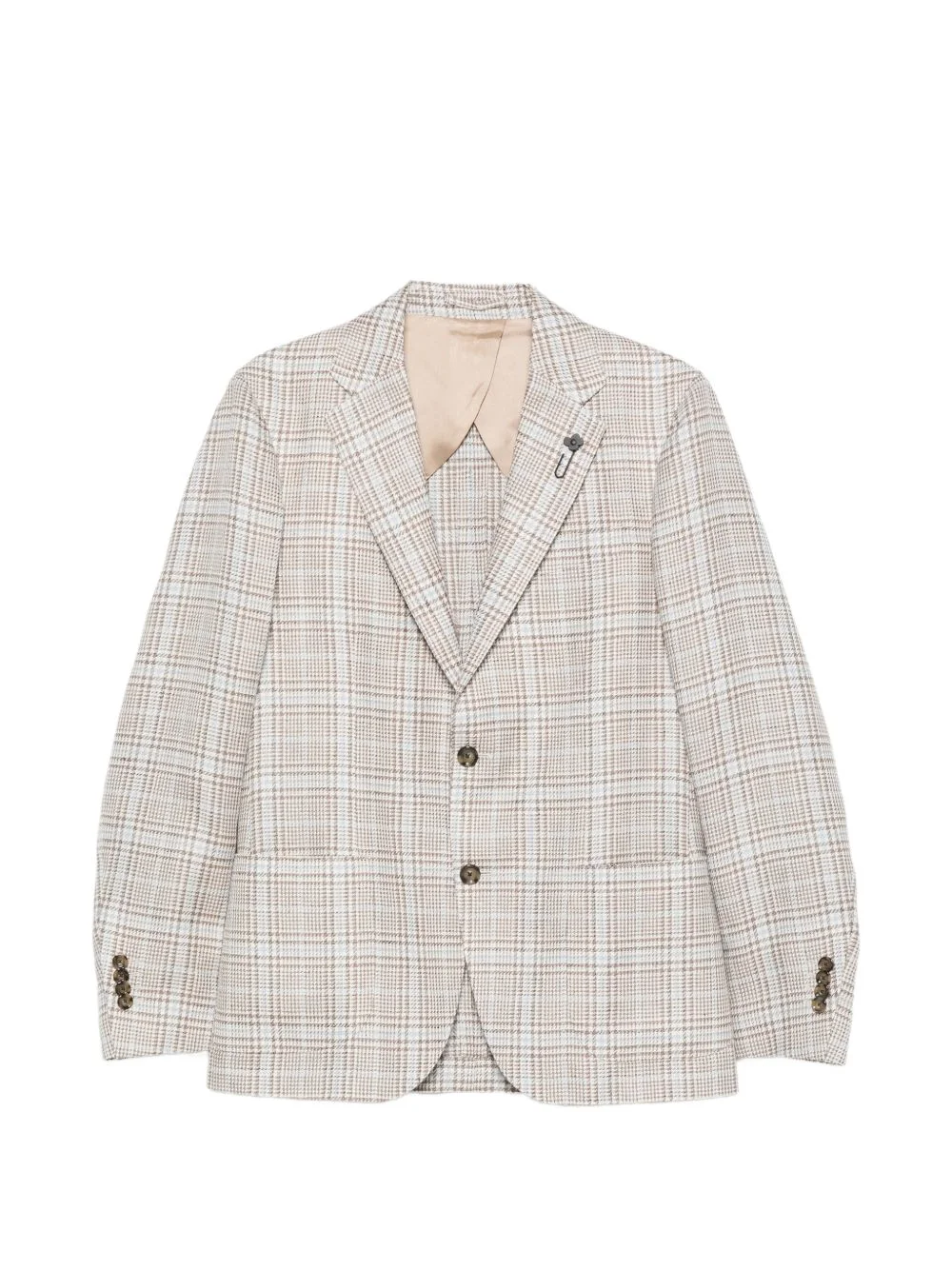 checked blazer - 1