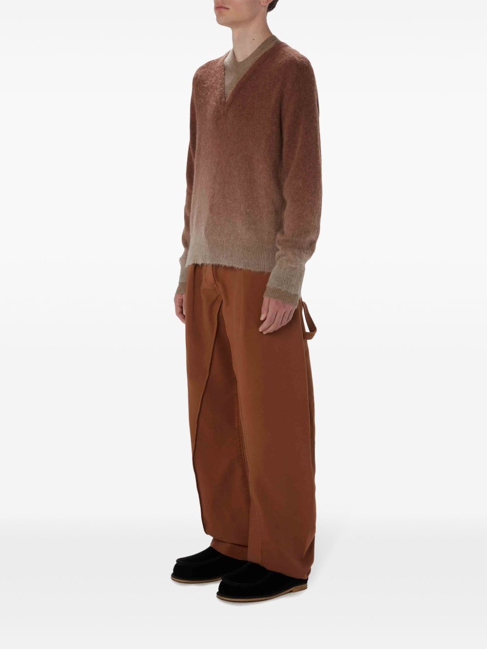 V-neck wool jumper - 2