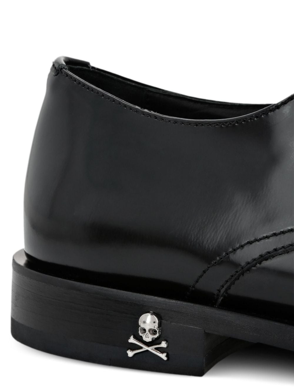 spike-detail leather derby shoes - 3