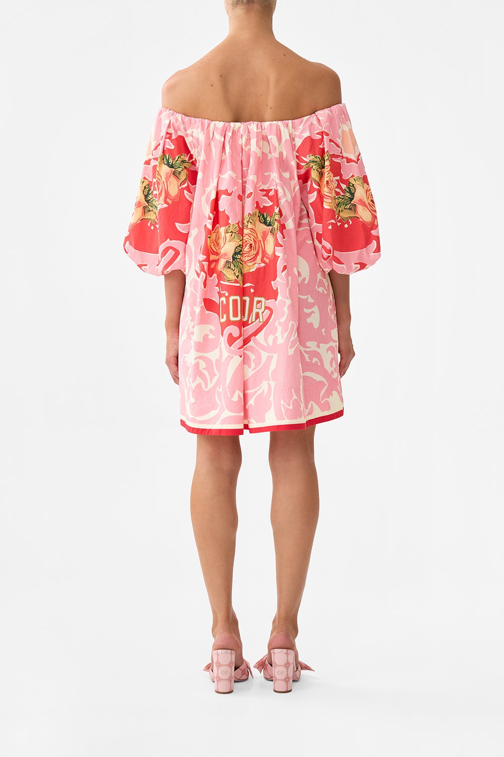 OFF SHOULDER PUFF DRESS - 3