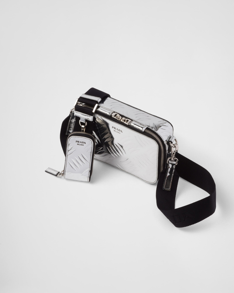 Prada Brique brushed leather bag with embossed motif 3