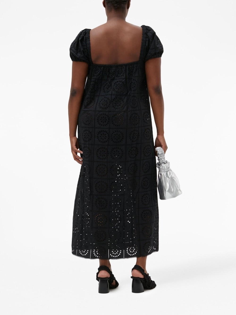 broderie anglaise midi dress - 3