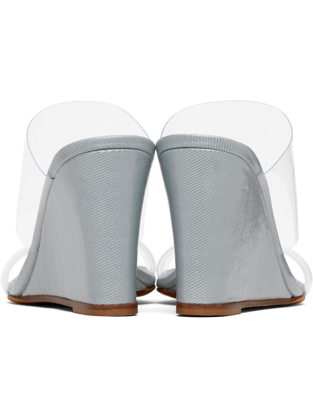 Blue Olympia Wedge Heeled Sandals - 2