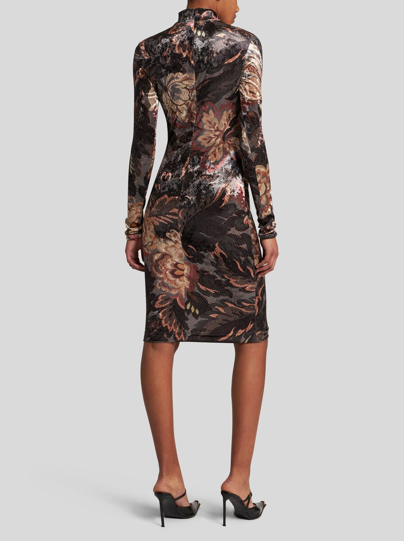 PRINTED CHENILLE DRESS 4