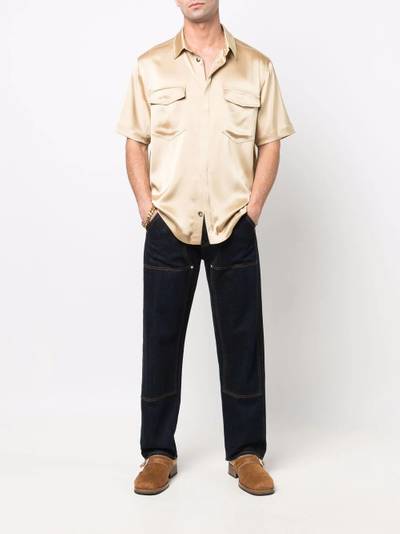 Nanushka Camp satin-finish shirt outlook