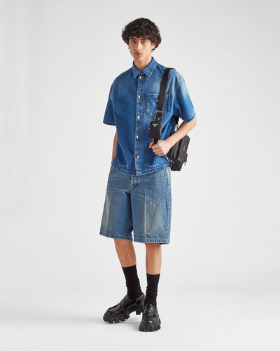 Prada Organic denim Bermuda shorts outlook