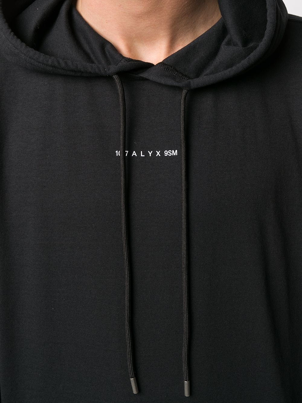 logo-print drawstring hoodie - 5