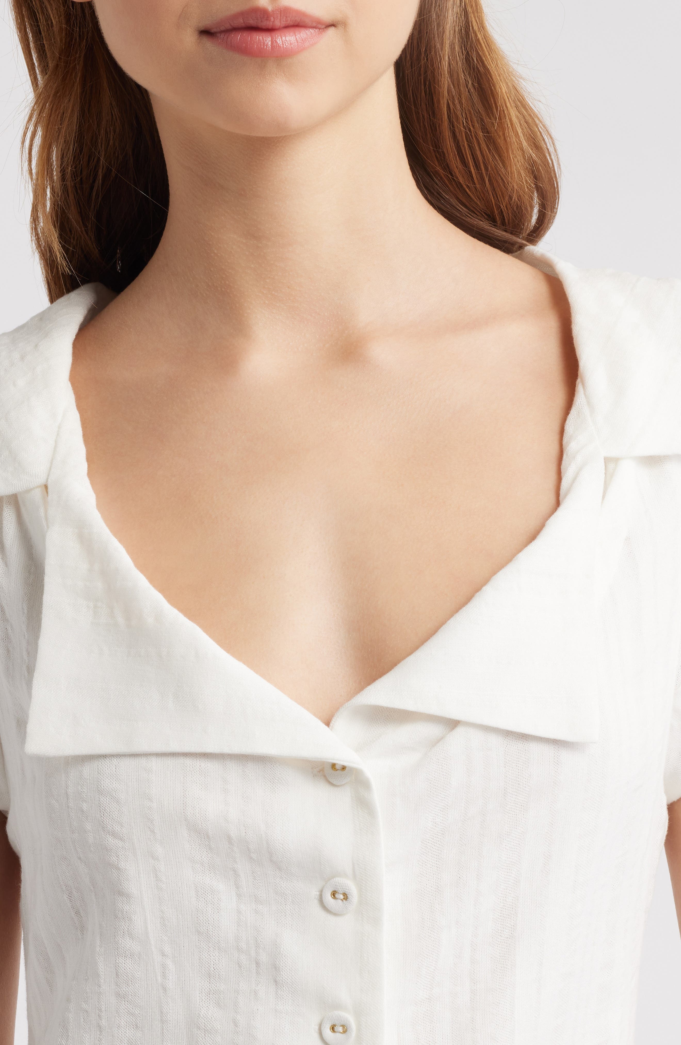 Cult Gaia Jeanie Cotton Shirtdress in Off White at Nordstrom - 4