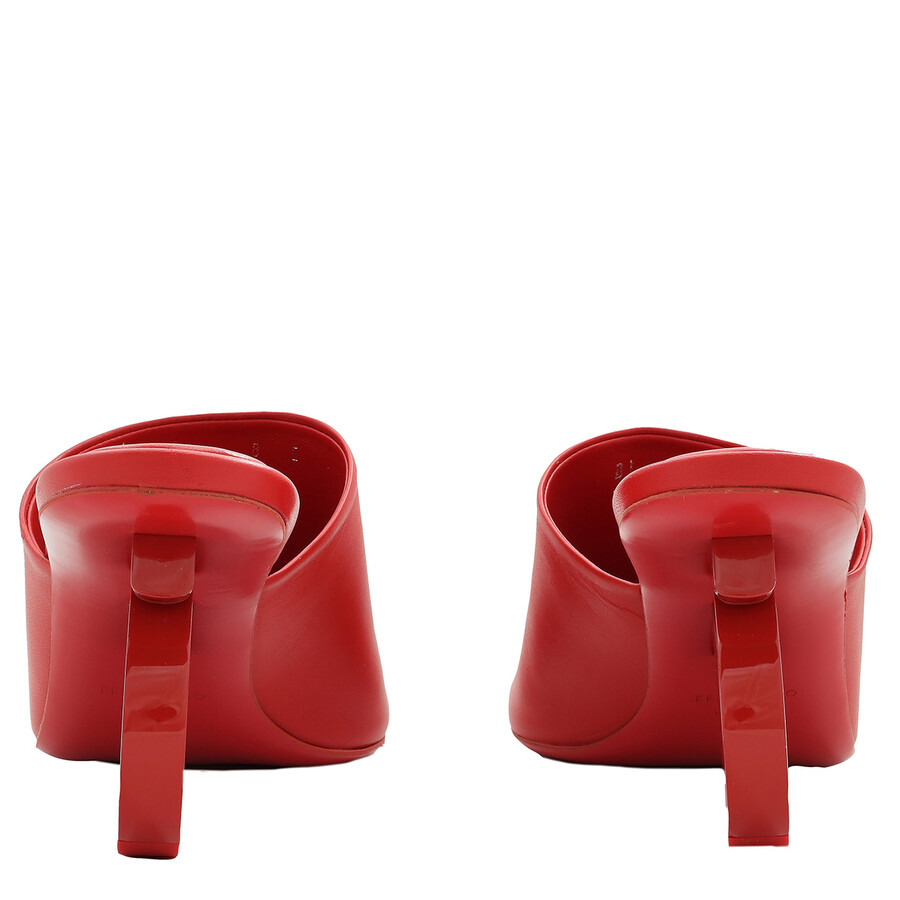 Ferragamo Ladies Red Nappa Astro 70 Elinda Slide Sandals - 3