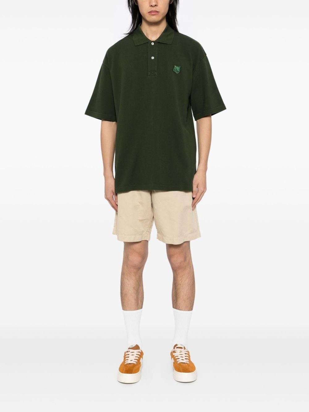 Bold Fox head patch comfort polo shirt - 2