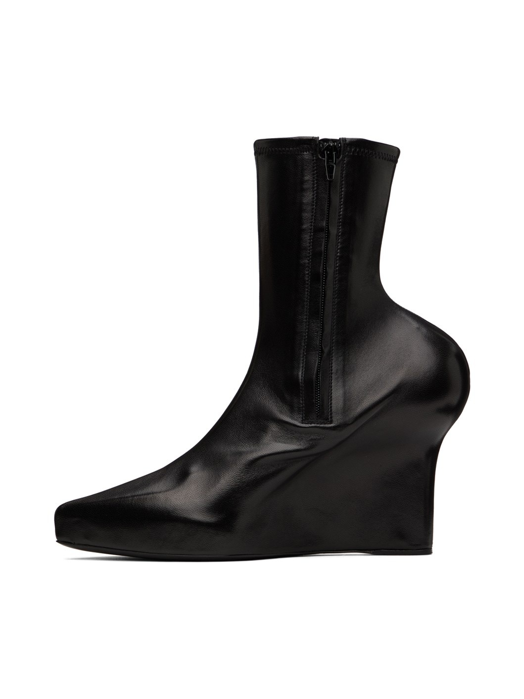 Black Wedge Boots - 3
