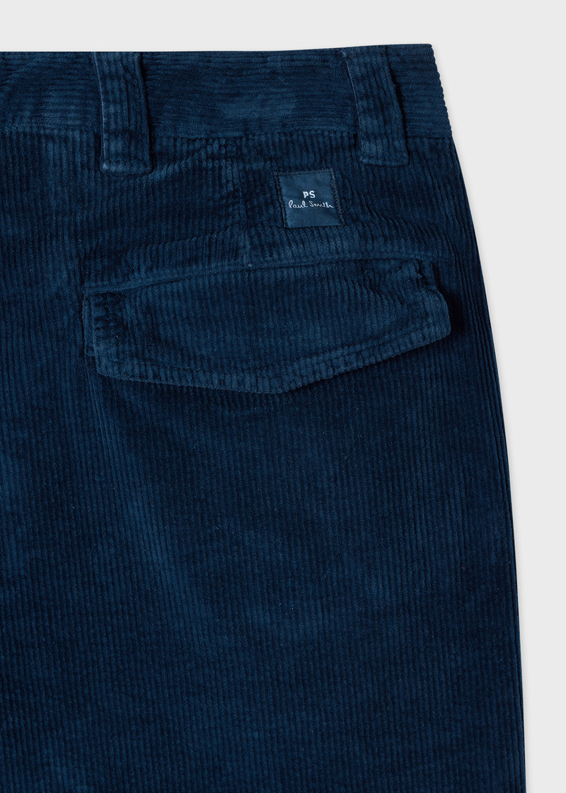 Paul Smith Relaxed-Fit Dark Blue Corduroy Trousers outlook