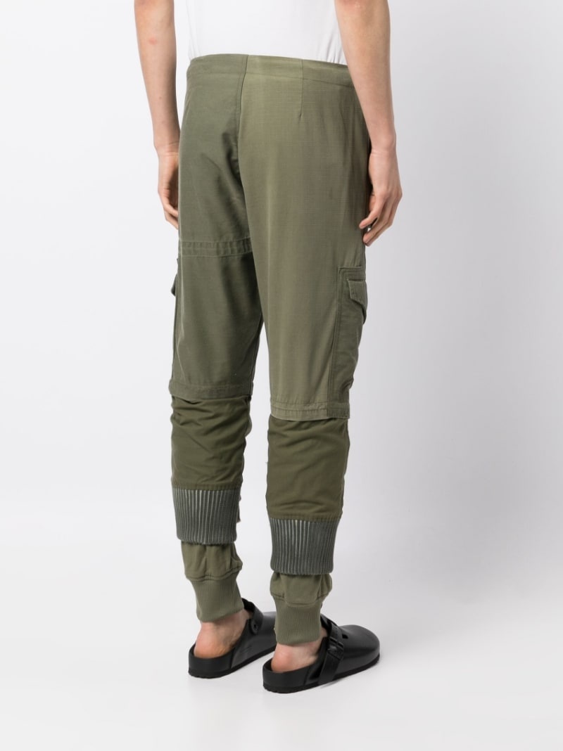 drawstring-waist tapered trousers - 4