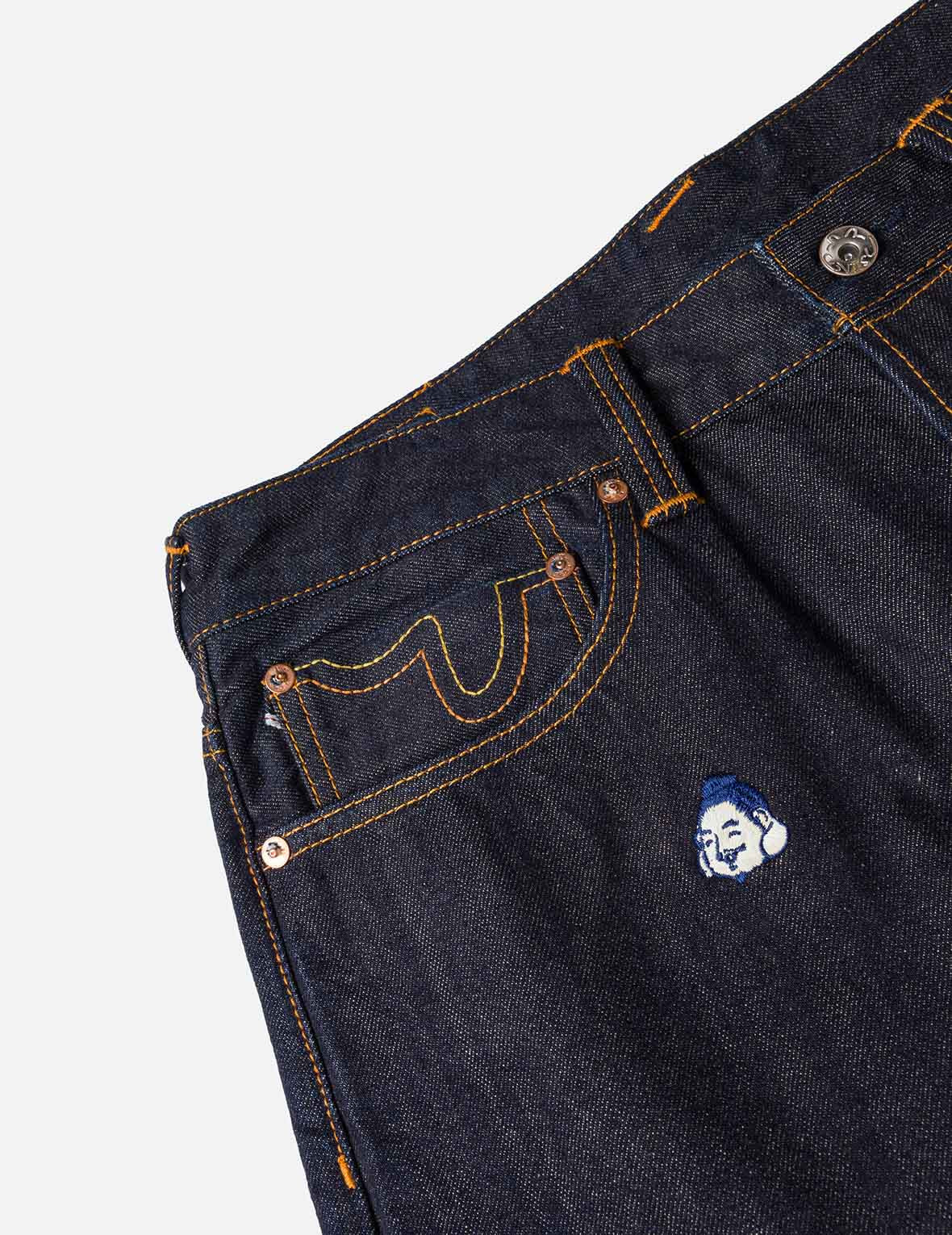 Allover Brand Embroidery Regular Fit Jeans #2000 - 7