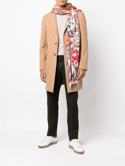 Etro single-breasted fitted coat outlook