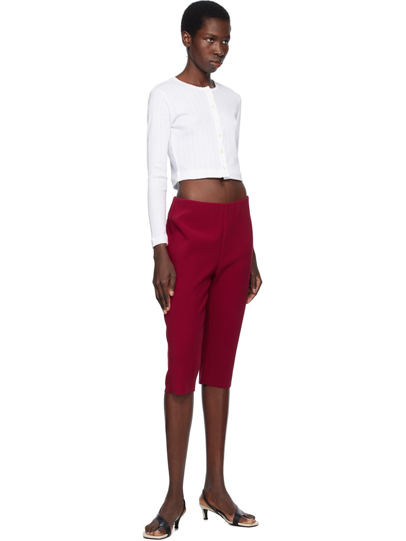 LESET White Pointelle Crop Cardigan outlook