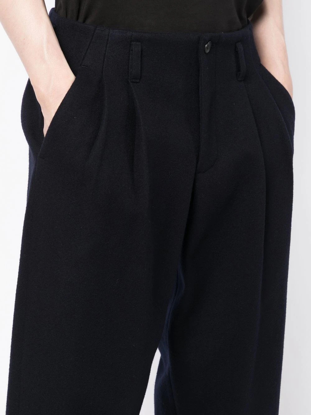 pleated cropped trousers - 5