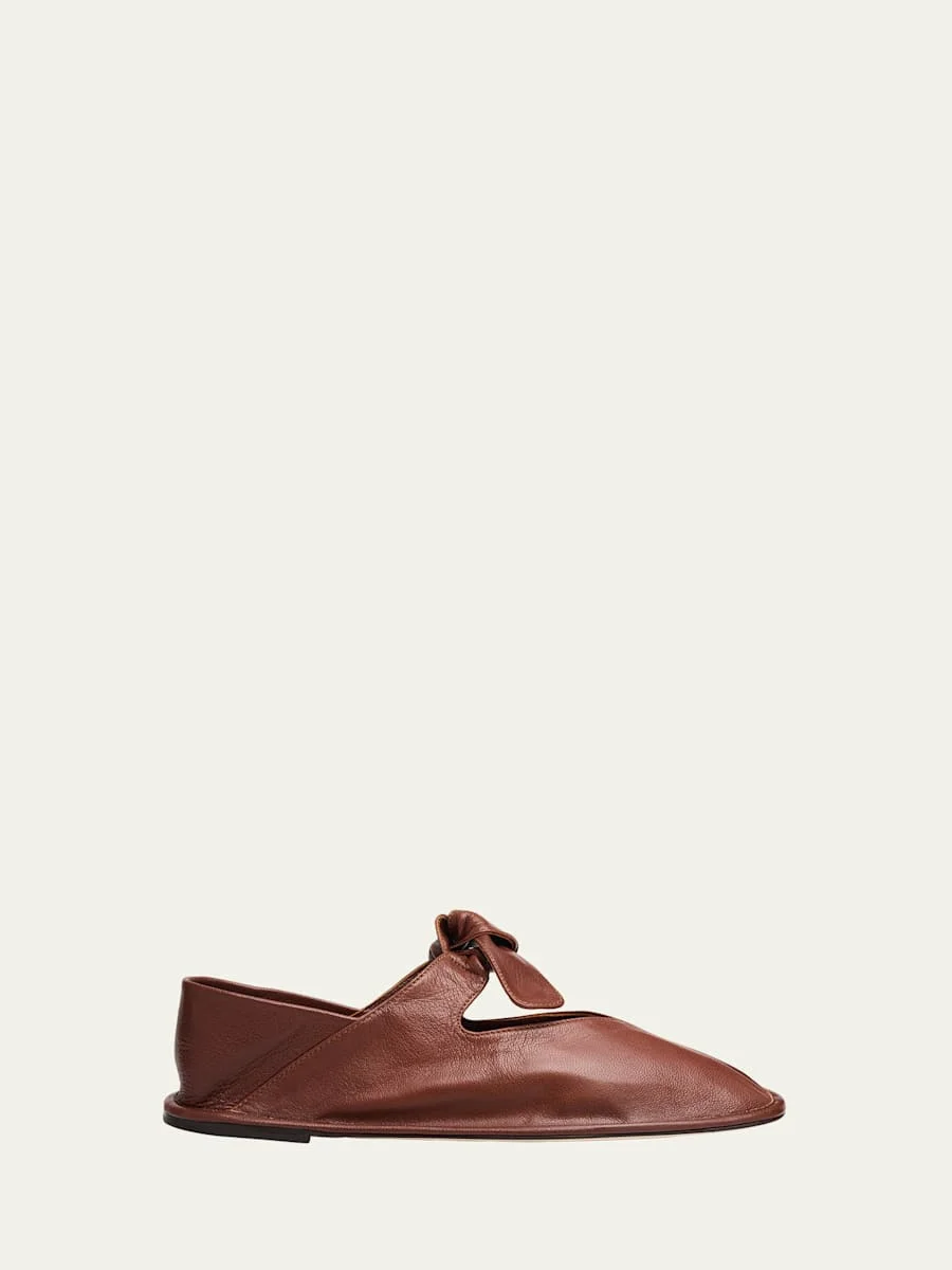 Llasada Supple Leather Bow Flats - 1