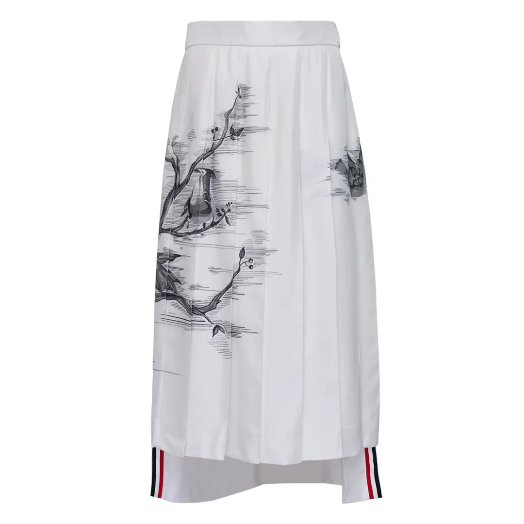 Classic Knee Drop Back Pleated Skirt Women - 1