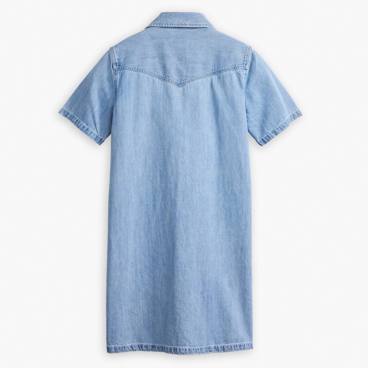 LOUISA SHORT SLEEVE DENIM DRESS - 6