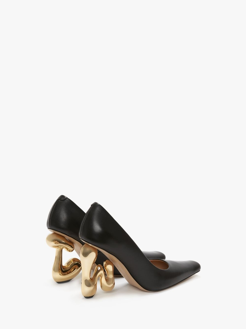 JW BUBBLE HEEL LEATHER PUMPS 3