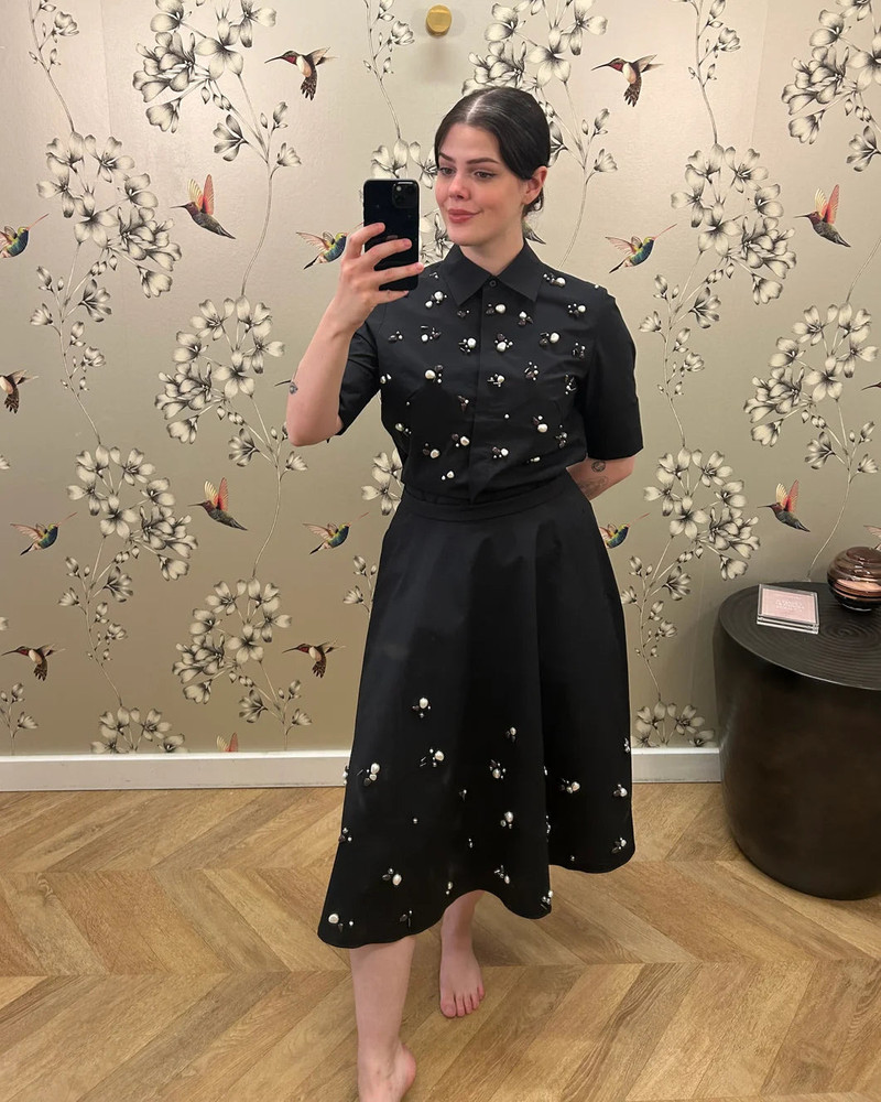 DOROTHEE SCHUMACHER POPLIN POWER SKIRT PURE BLACK outlook