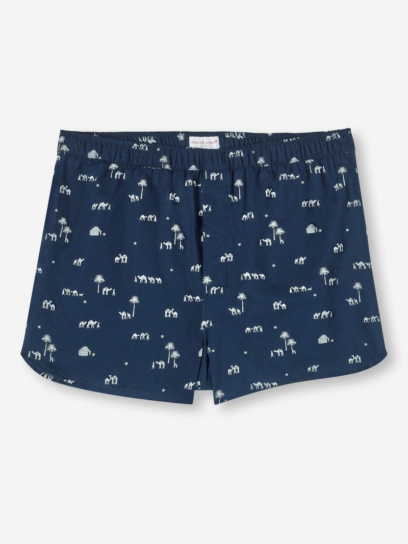 Men's Modern Fit Boxers Nelson 99 Cotton Batiste Navy 1