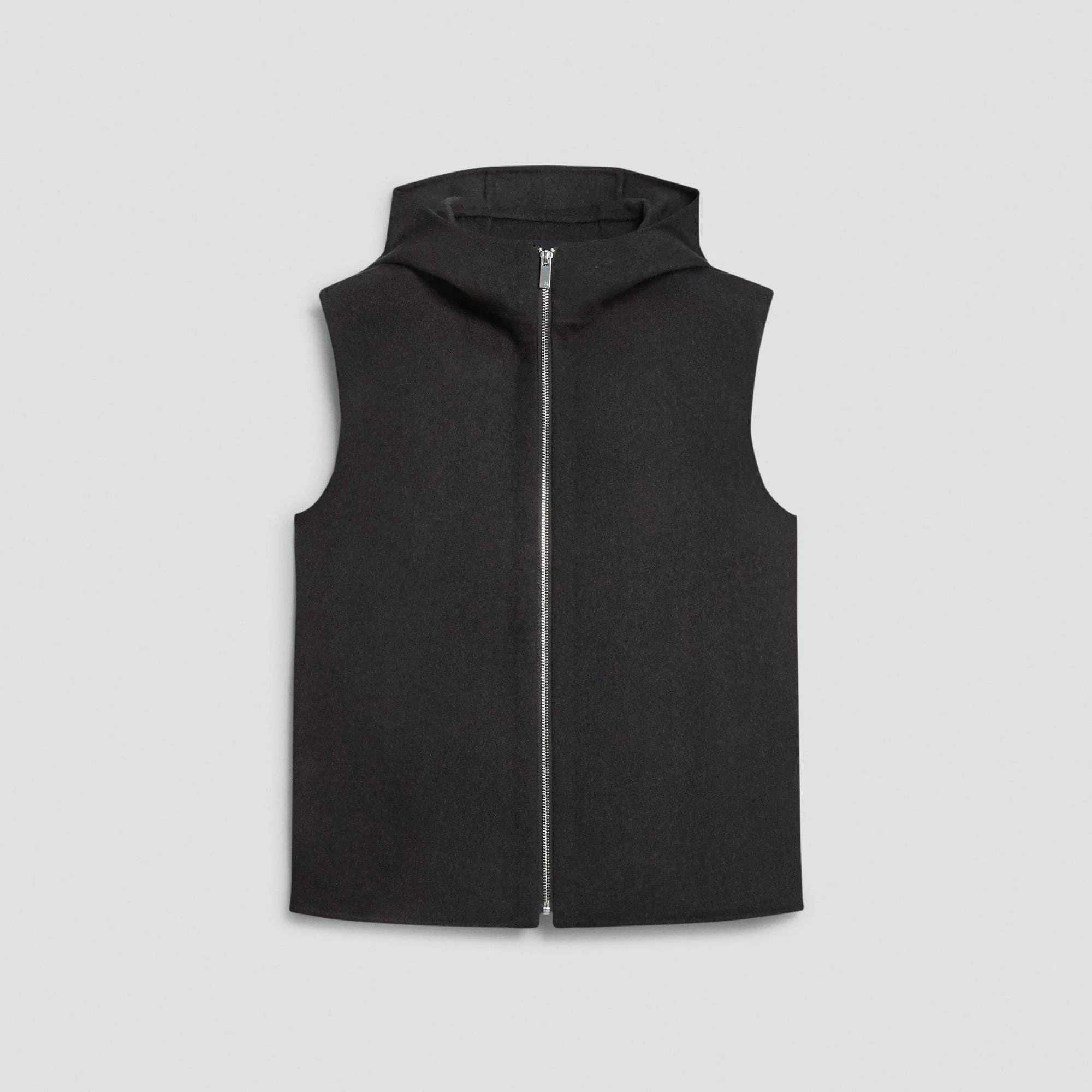 Hooded Vest in Double-Face Wool-Cashmere - 1