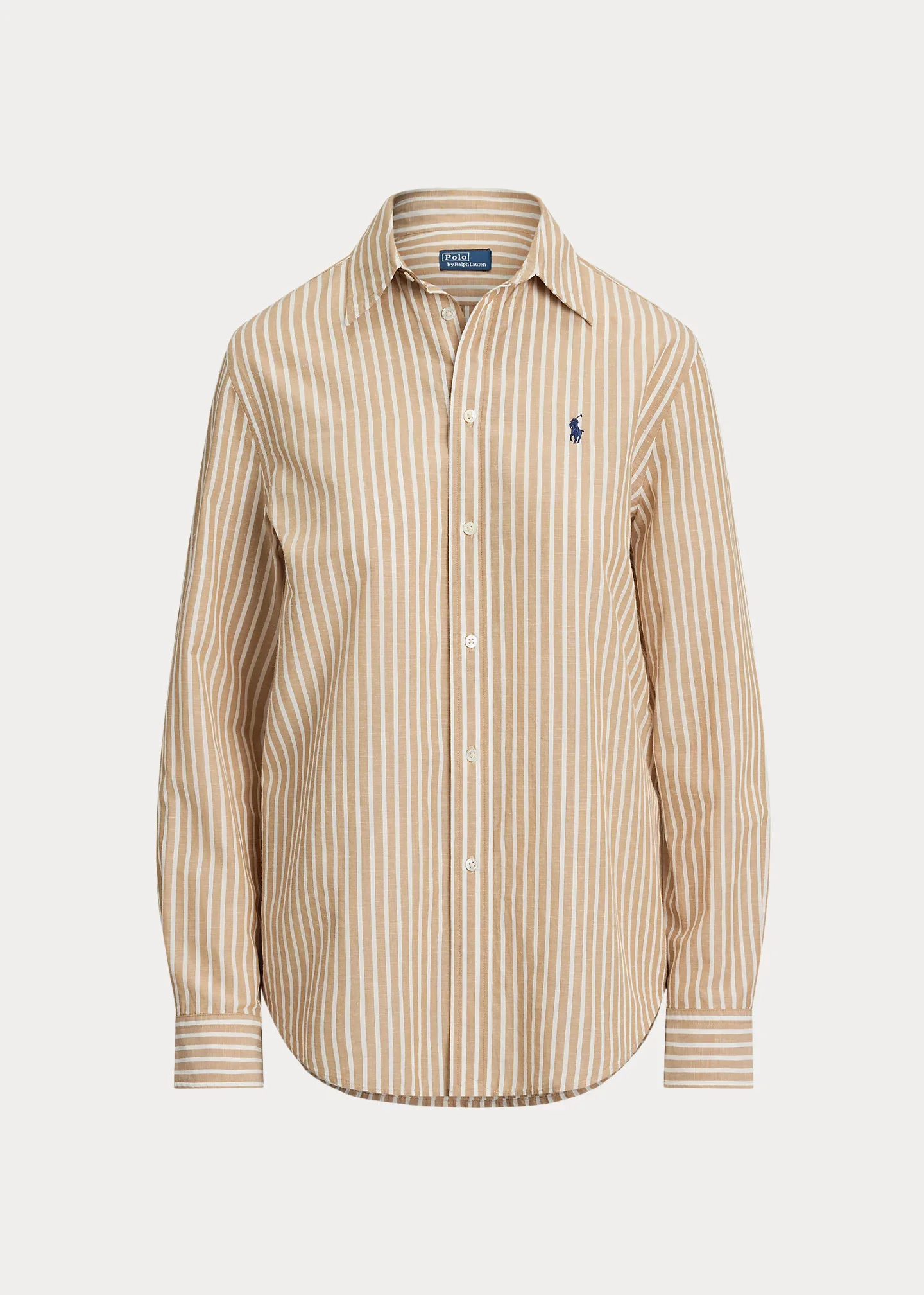 Classic Fit Striped Cotton-Linen Shirt - 1