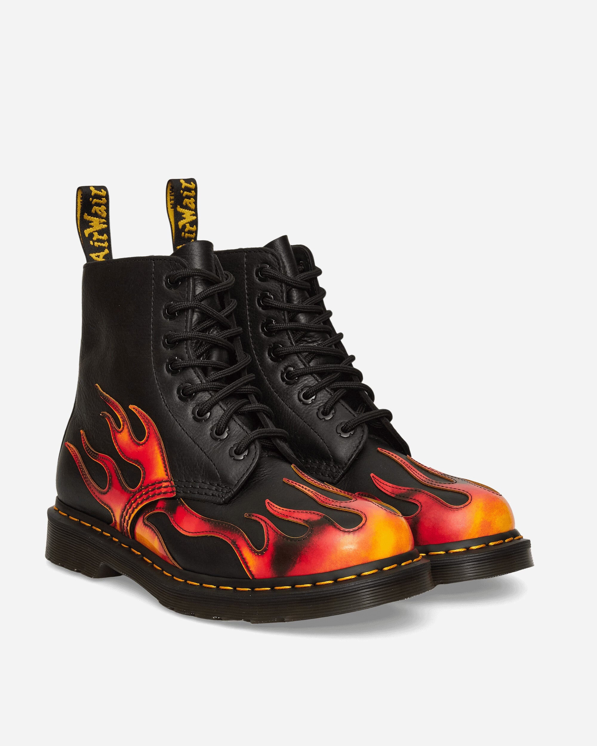 1460 Pascal Flame Boots Black / Vibrant Red - 2