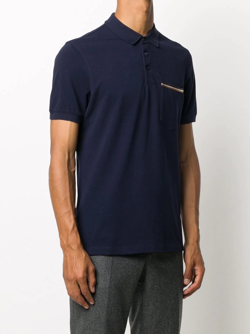 short-sleeved cotton polo shirt - 3