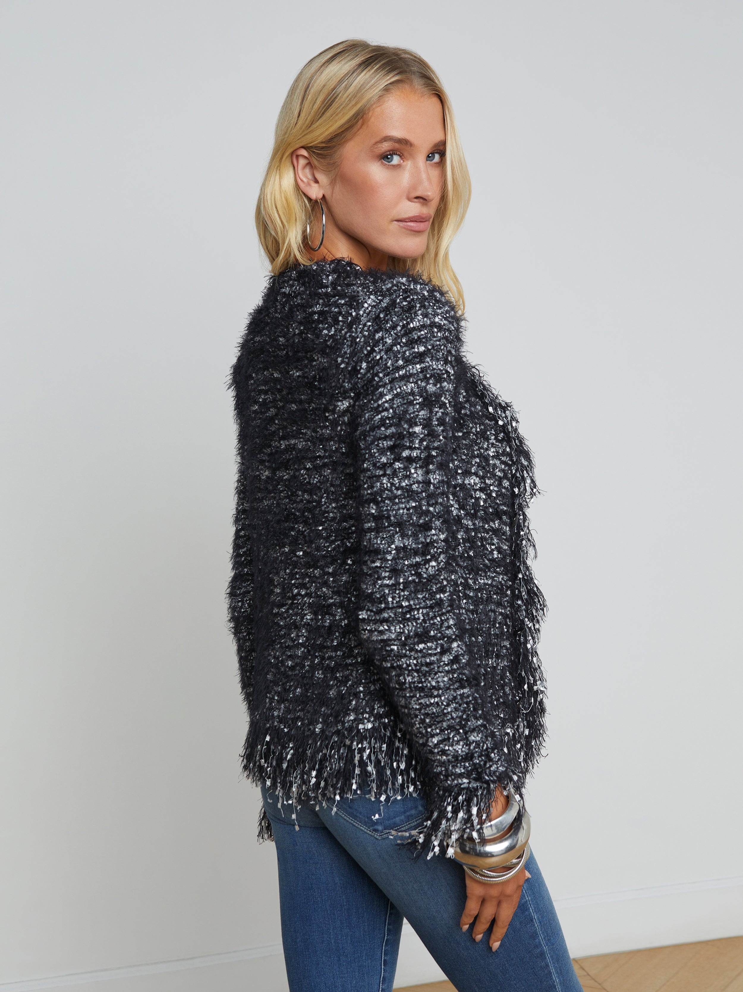 Azure Fringe Cardigan Blazer - 5