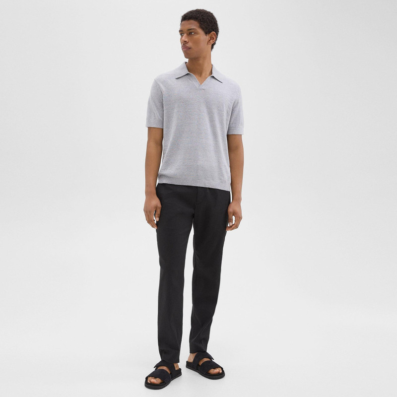 Theory Brenan Polo Shirt in Cotton-Linen outlook