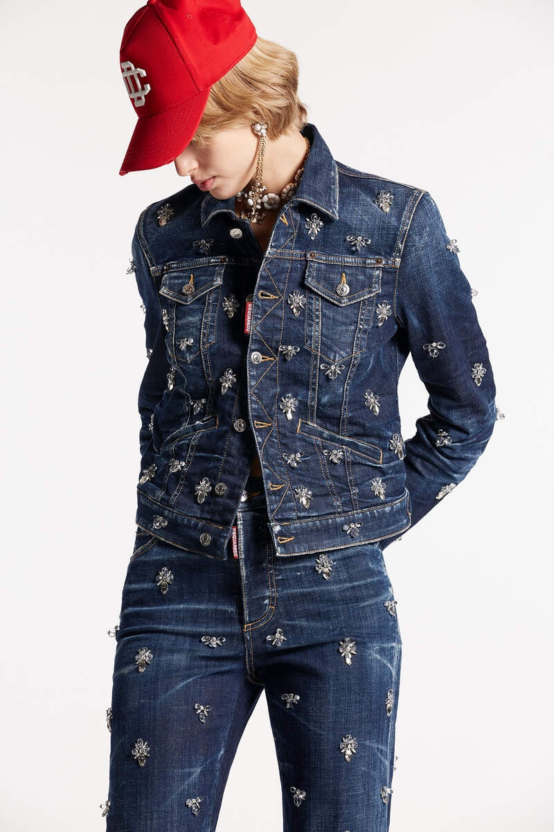 CRYSTAL FLIES WASH BOYFRIEND JEAN JACKET 1